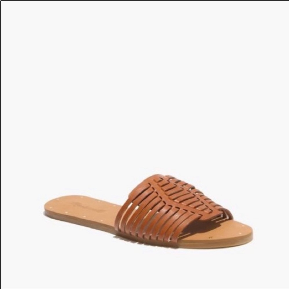Madewell Willa Leather Slide Sandals Size 8 Brown